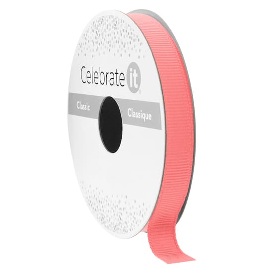 3/8'' x 10yd. Grosgrain Ribbon by Celebrate It® Classic